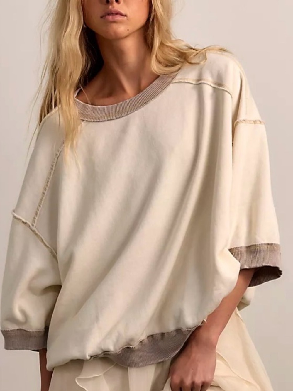 😍 NWT! We The..FREE PEOPLE! The Everything Cozy Pullover! Sz L ‘Nilla Cream’!